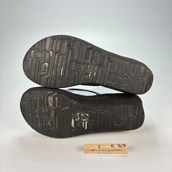 Teva Mush Black Wedge Flip Flop Thong Sandals Comfort Casual Women’s Size 7 - Picture 9 of 9